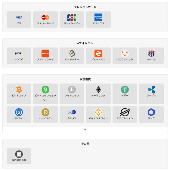 ミスティーノ入出金方法