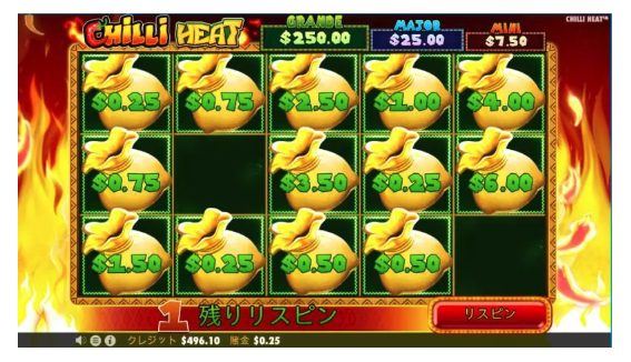 チリヒートのジャックポットゲーム